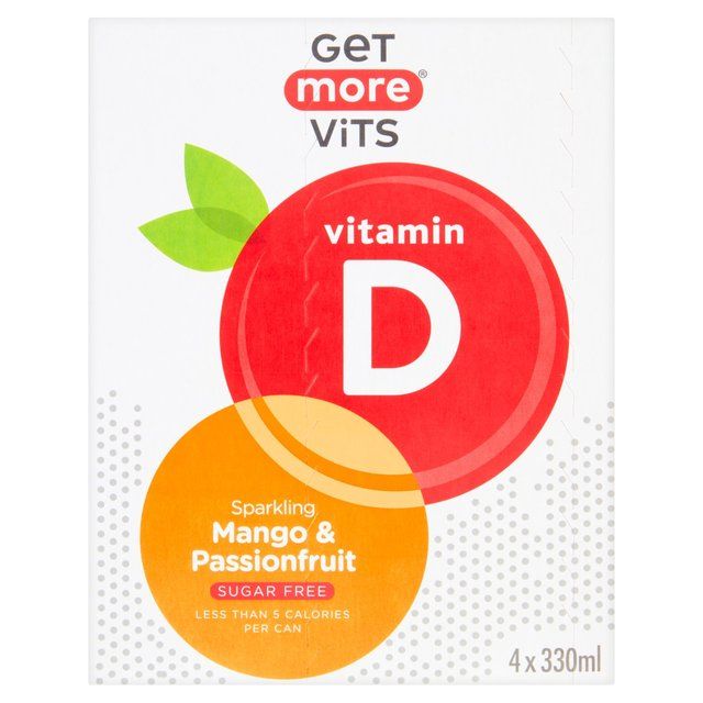 Get More Vitamin D Sparkling Mango & Passionfruit 4 x 330ml