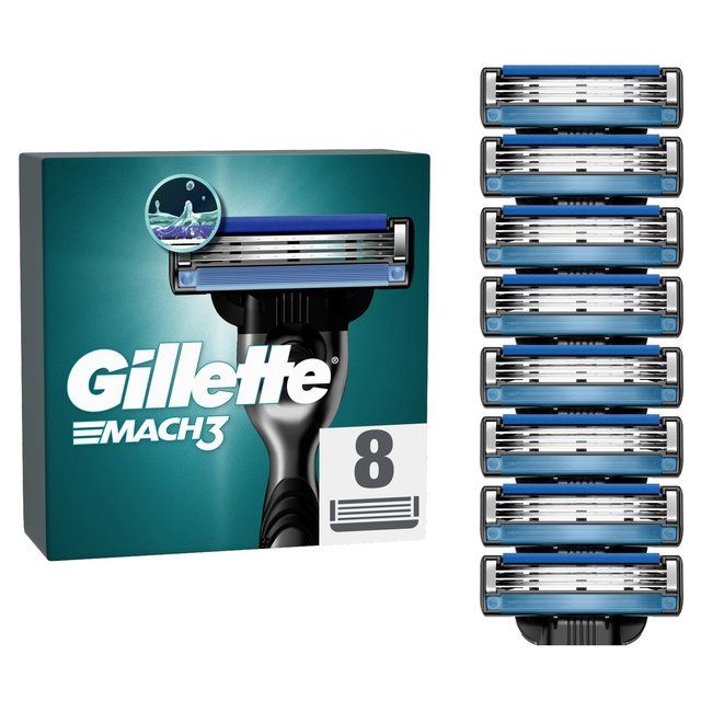 Gillette Mach 3 Razor Blades 8 per pack