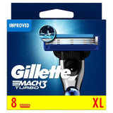 Gillette Mach 3 Turbo Razor Blades 8 per pack