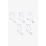 Girls 5 Pack White Socks