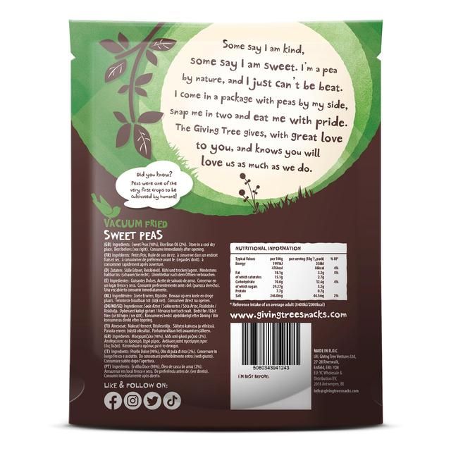 Giving Tree Vacuum Fried Sweet Pea Crisps 36g