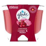 Glade Large Candle Cherry & Peony Air Freshener 224g