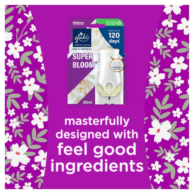 Glade Plug In Holder & Refill Electric Scented Oil Superbloom 20ml