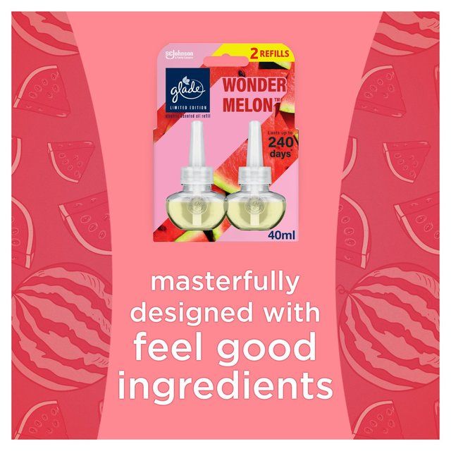Glade Plug In Twin Refill Electric Scented Oil Wondermelon 2 x 20ml