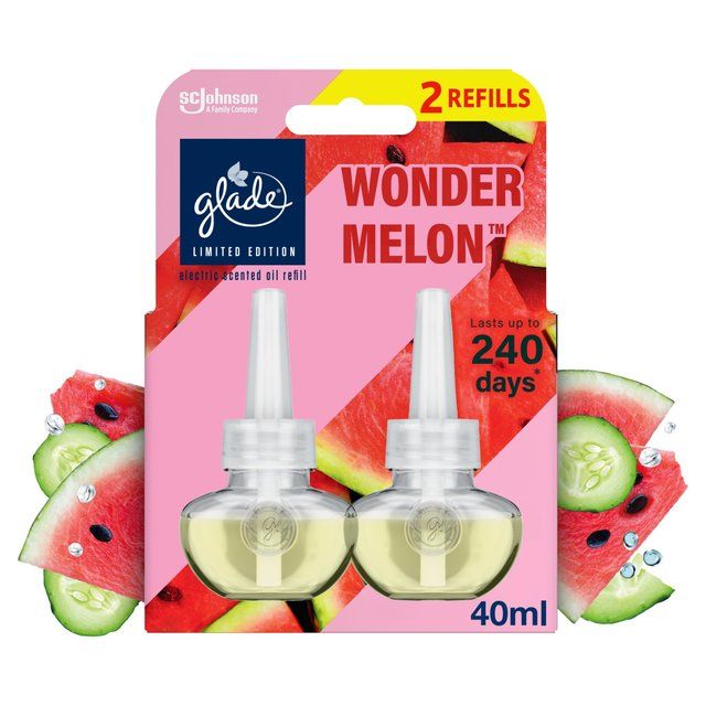Glade Plug In Twin Refill Electric Scented Oil Wondermelon 2 x 20ml