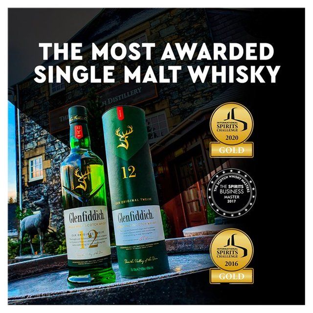 Glenfiddich 12 Year Old Single Malt Scotch Whisky 70cl