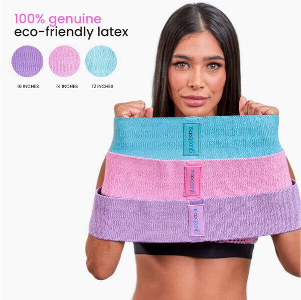 Gluteboost Resistance Bands Legs & Booty 3 Sets + Carry Bag