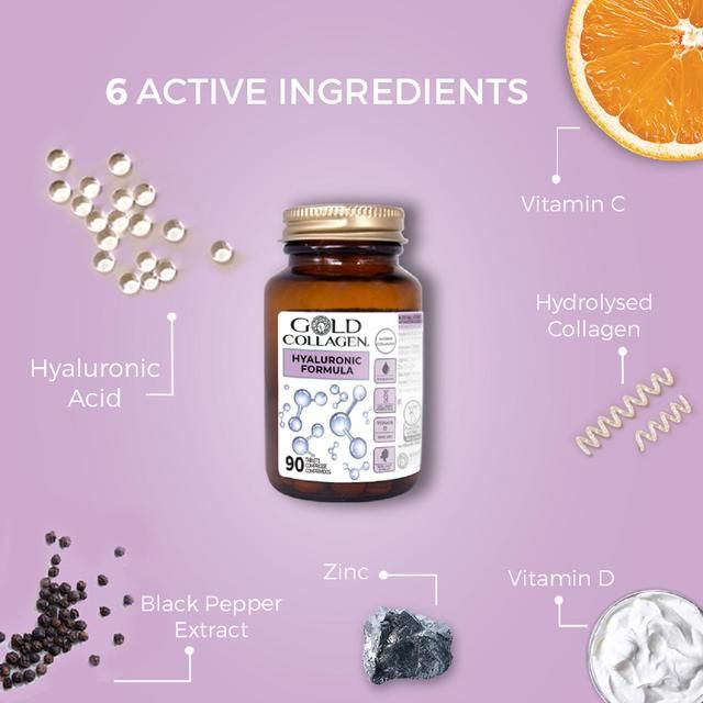 Gold Collagen Hyaluronic Formula Tablets 90 per pack