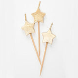 Gold Star Birthday Candles 6 per pack