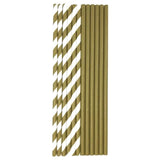 Gold & White Recyclable Bio Straws 25 per pack