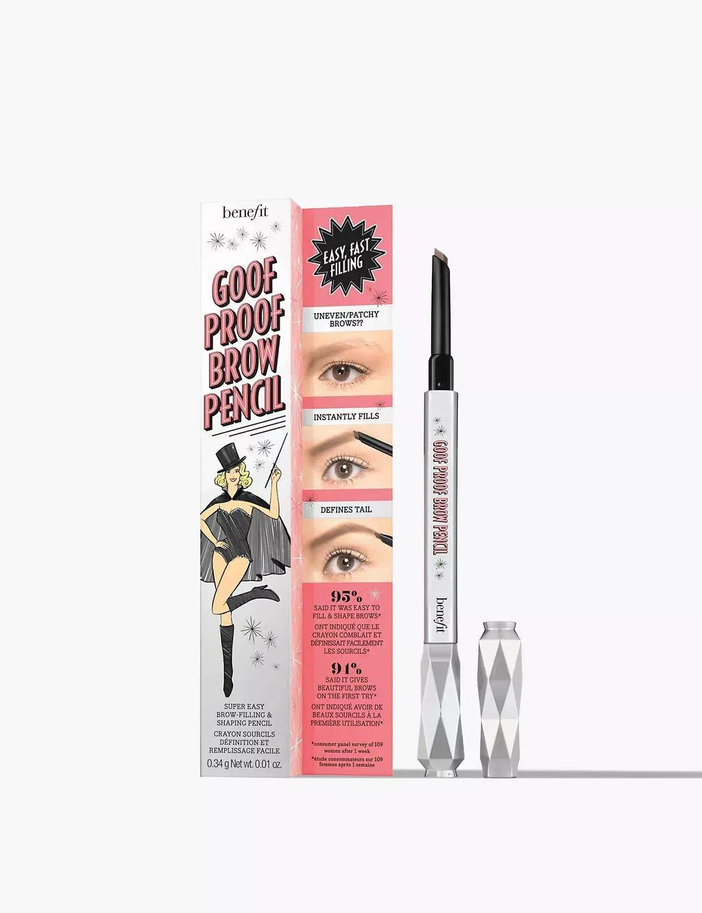 Goof Proof Easy Shape & Fill Eyebrow Pencil 0.34g Natural