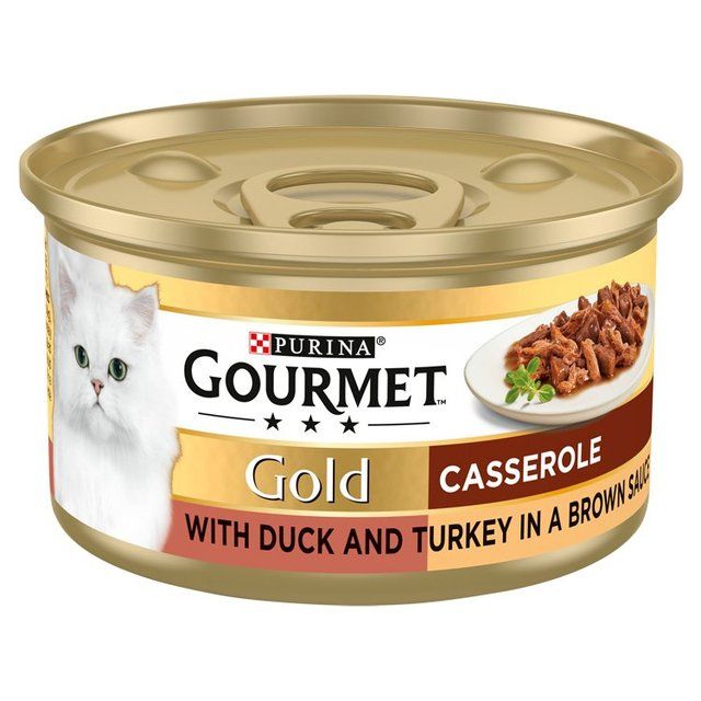 Gourmet Gold Casserole in Gravy Duck and Turkey Wet Cat Food 85g
