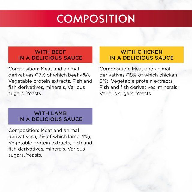 Gourmet Mon Petit Meaty Variety Beef Chicken Lamb Wet Cat Food 6 x 50g