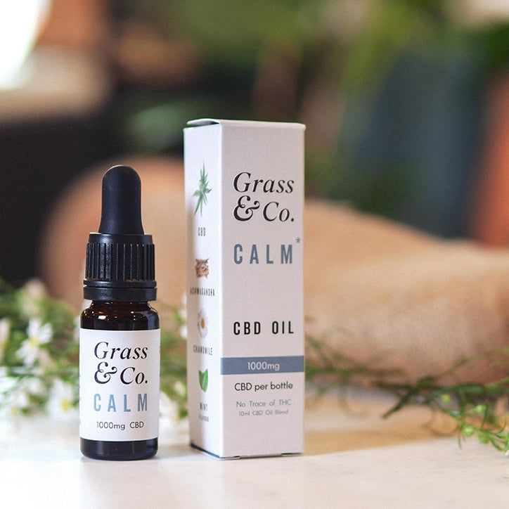 Grass & Co. CALM CBD Consumable Oil 1000mg with Ashwagandha, Chamomile & Mint 10ml