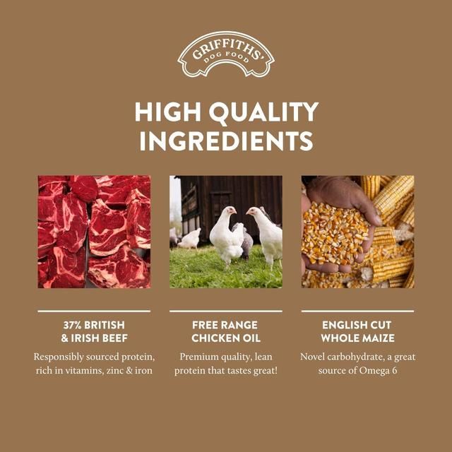 Griffiths' Original Beef Dry Dog Food 3kg