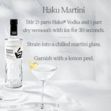 Haku Suntory Japanese Craft Vodka 70cl