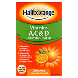 Haliborange Vitamins A, C & D - 120 Orange Flavour Chewable Tablets