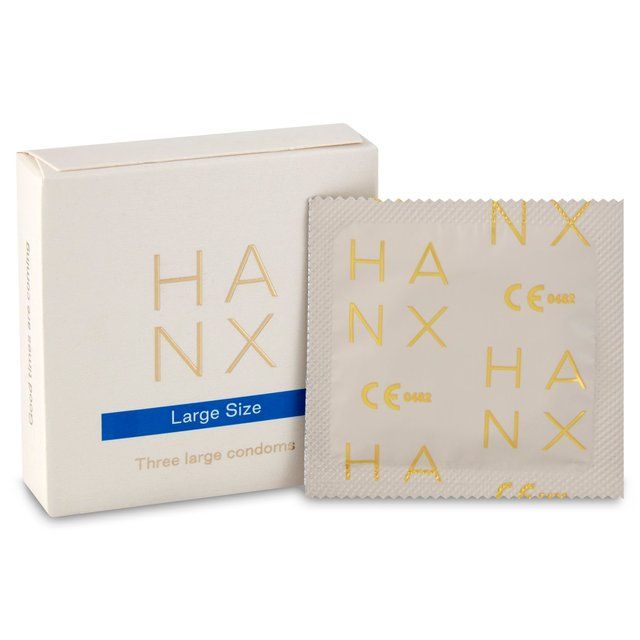 HANX Ultra Thin Large Size Vegan Condoms 3 per pack