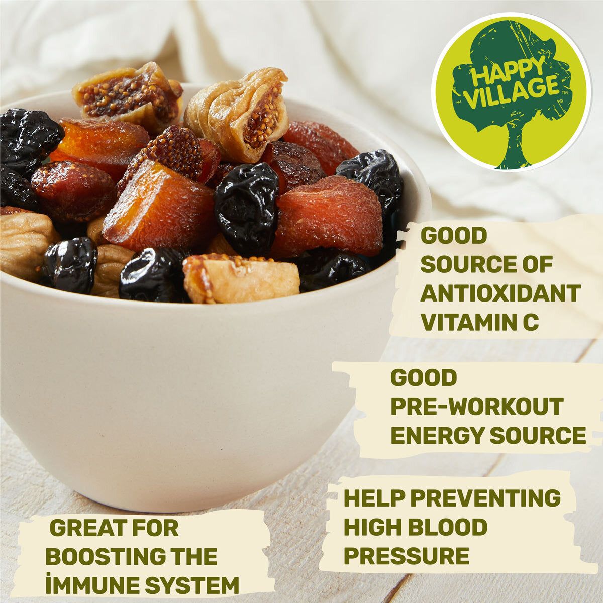 Happy Village Organic Soft & Dried Fruit Medley, 567g