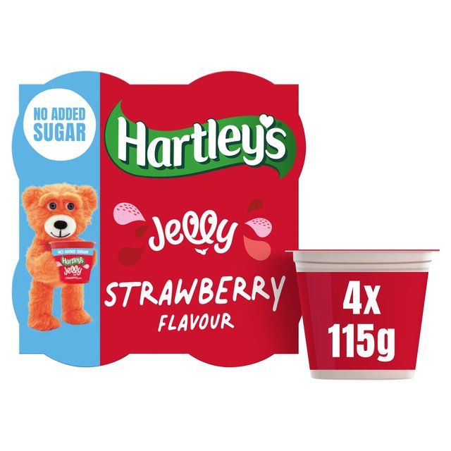Hartley's No Added Sugar Strawberry Jelly 4 x 115g