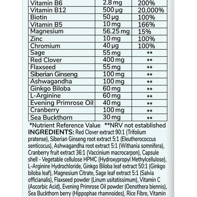 Health & Her Menopause Multi-nutrient Support Supplement Capsules 60 per pack