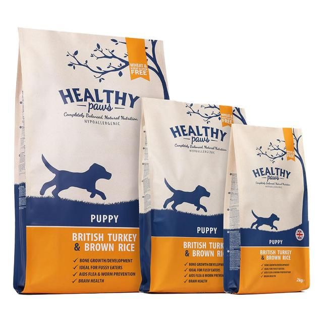 Healthy Paws British Turkey & Brown Rice Puppy Dog Food 12kg