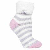 Heat Holders Ladies Thermal Lined Bed Socks 4-8 UK Cream / Light Grey (S TOT)