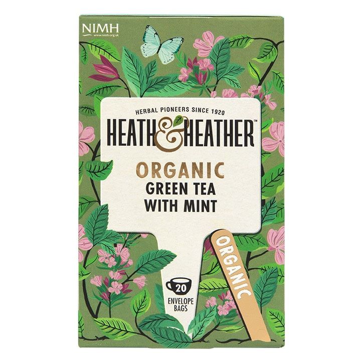 Heath & Heather Organic Green Tea with Ginger 20 Tea Bags