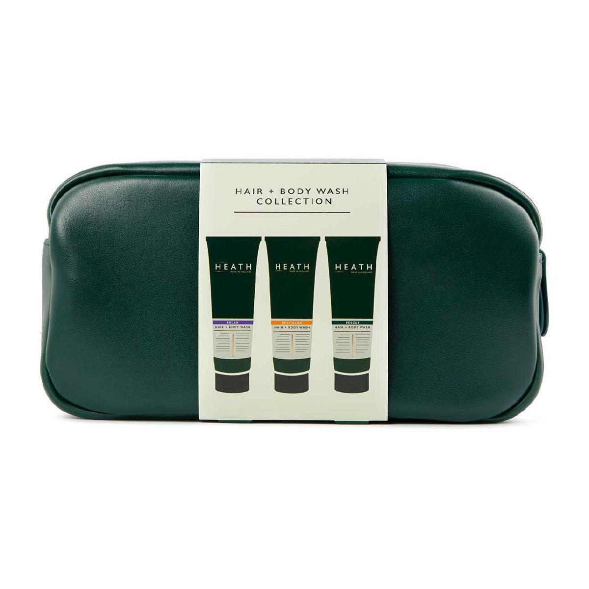 Heath Wash Bag and Hair and Body Washes Trio