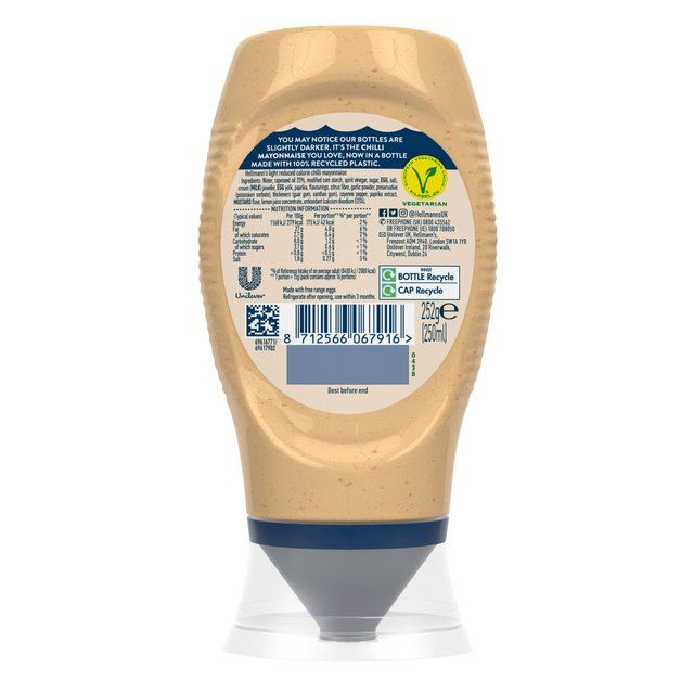 Hellmann's Chilli Squeezy Mayonnaise 250ml