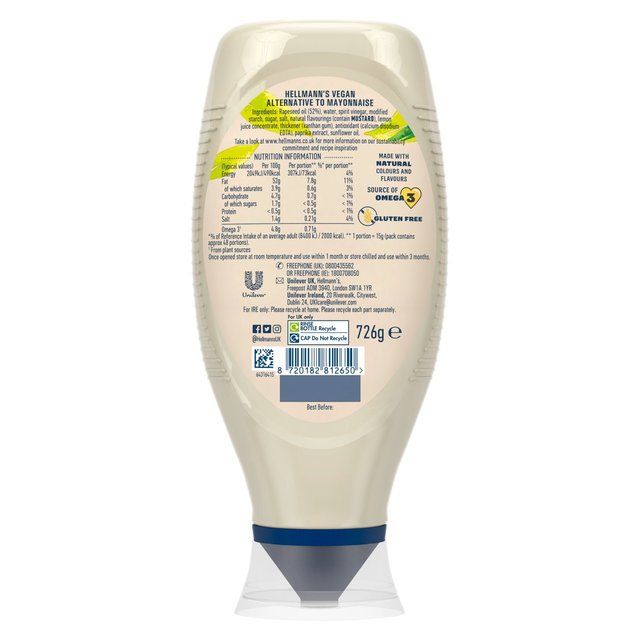 Hellmann's Plant Based Mayonnaise 750ml