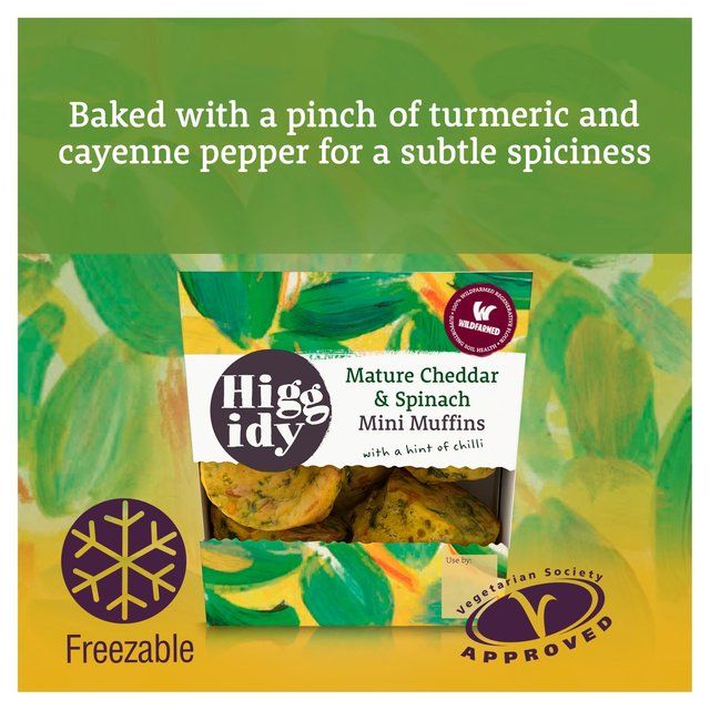 Higgidy 8 Cheddar & Spinach Mini Muffins 160g