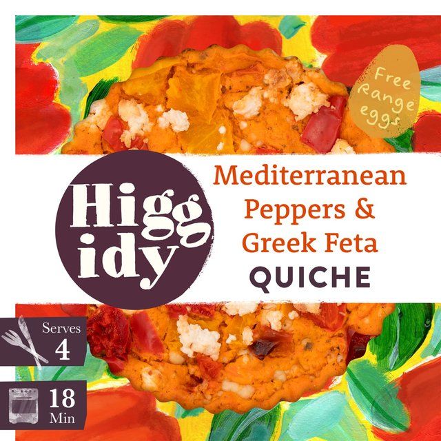 Higgidy Mediterranean Pepper & Feta Veg-Packed Quiche 400g