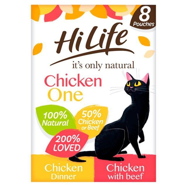 HiLife It's Only Natural Cat Food The Chicken One In Jelly 8 x 70g