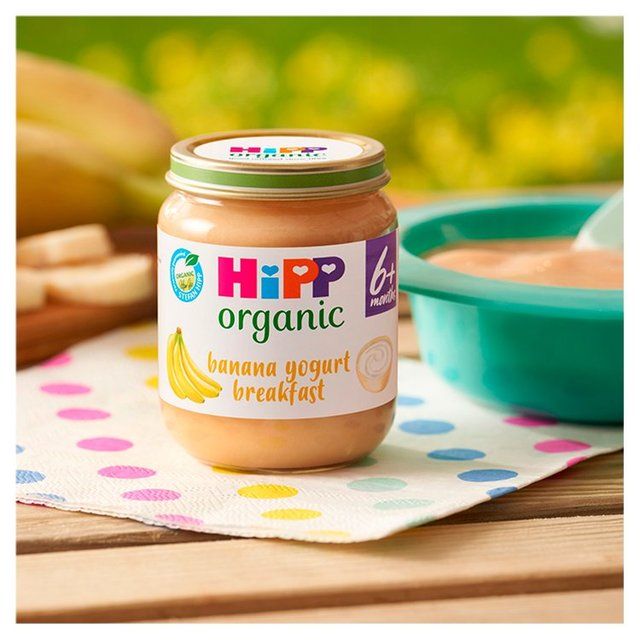 HiPP Organic Banana Yogurt Breakfast Baby Food Jar 6+ Months 125g