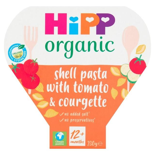 HiPP Organic Tomato & Courgette Shell Pasta Toddler Tray Meal 1-3yrs 230g