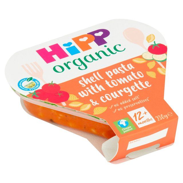 HiPP Organic Tomato & Courgette Shell Pasta Toddler Tray Meal 1-3yrs 230g