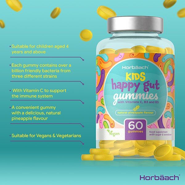 Horbaach Kids Happy Gut - 60 Gummies