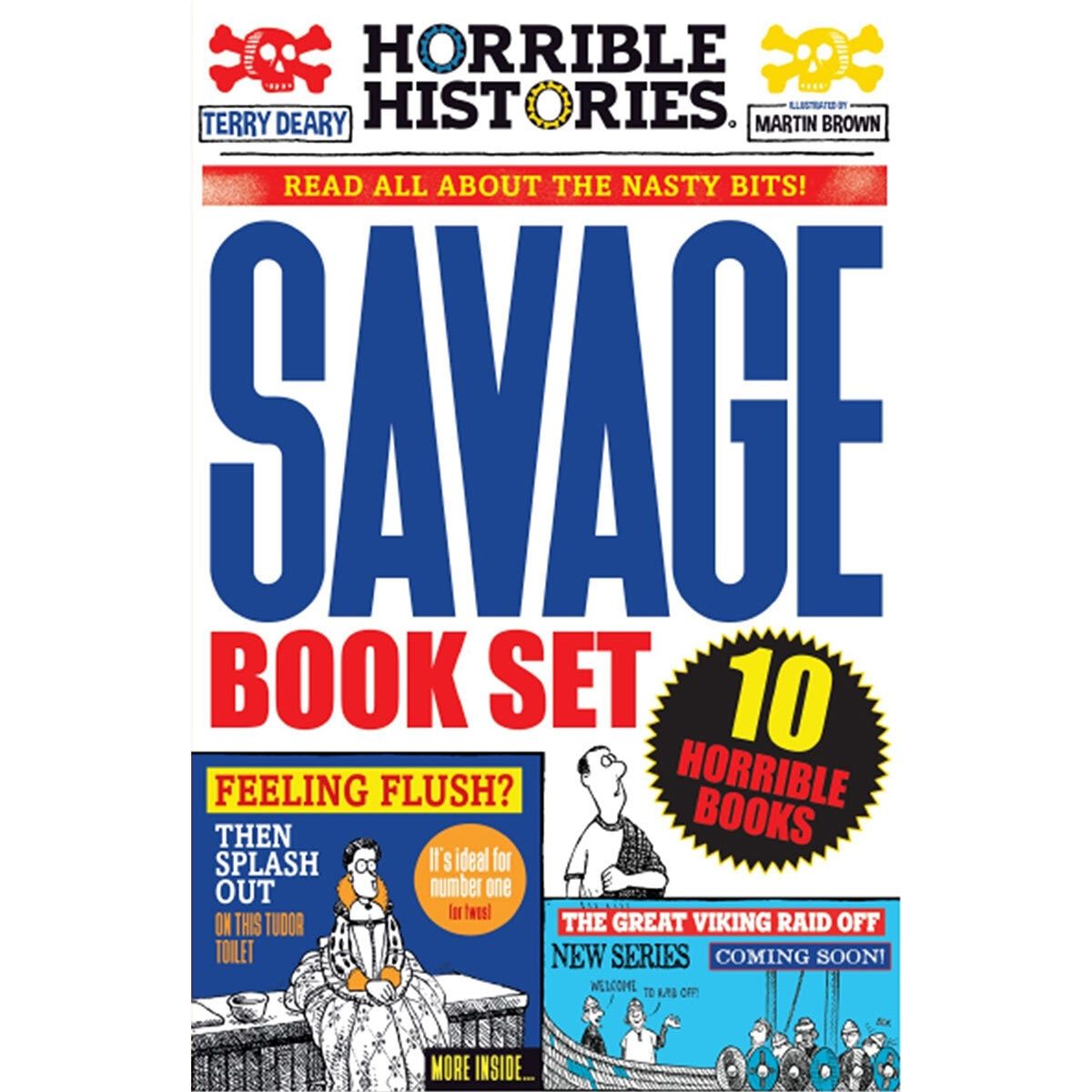 Horrible Histories Newspaper 10 Book Collection by Terry Deary