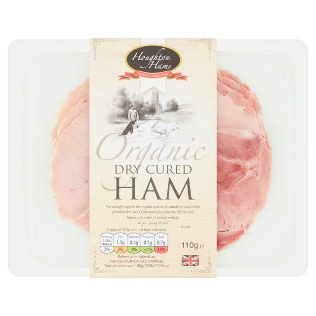 Houghton Organic Sliced Dry Cured Ham 110g