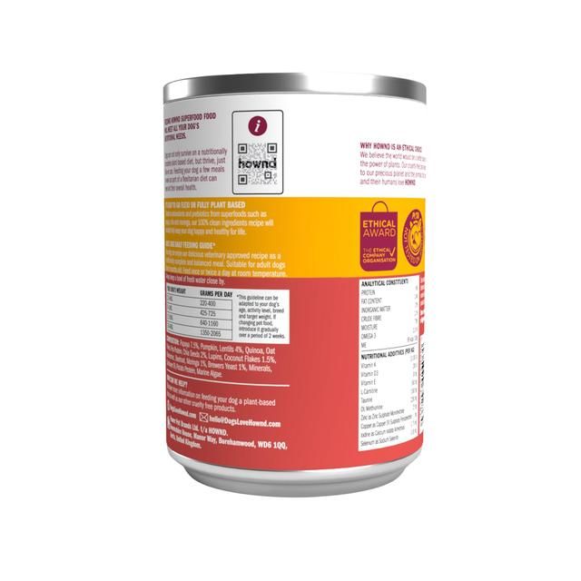 Hownd Papaya Lentil & Chia Dahl with Coconut & Moringa Wet Dog Food 400g