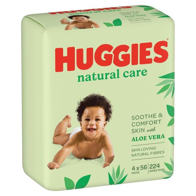 Huggies Natural Care 99% Water Baby Wipes Multipack 4 x 56 per pack
