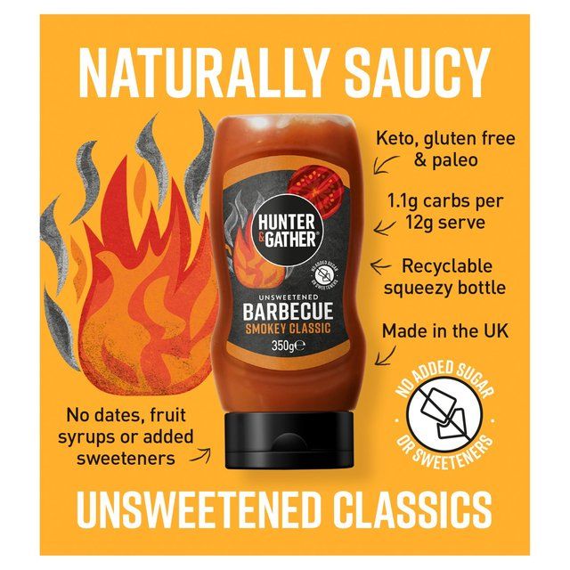 Hunter & Gather Unsweetened BBQ Sauce 350g