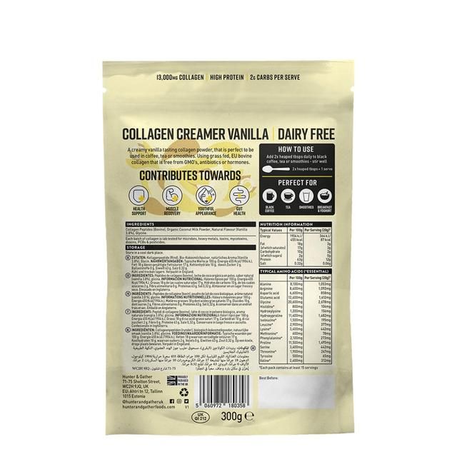 Hunter & Gather Vanilla Collagen Creamer 300g