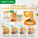 Iams Delights Adult Land & Sea Collection in Gravy Multipack 48 x 85g