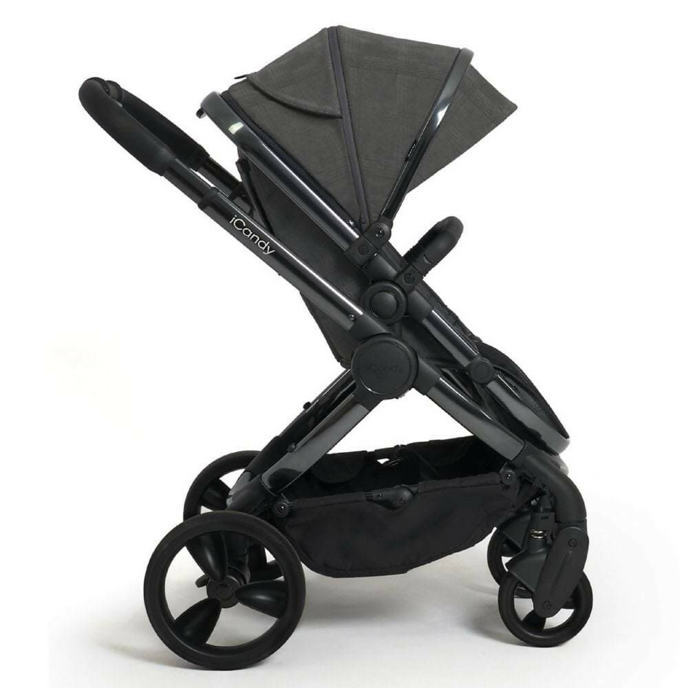 iCandy Peach Stroller and Carrycot - Phantom / Dark Grey Check