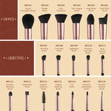 Livingandhome 18pcs Professional Makeup Brush Set- Black
