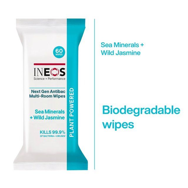 INEOS Antibac Multi-Room Surface Wipes Sea Minerals + Wild Jasmine 60 per pack