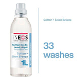INEOS Non Bio Laundry Liquid Detergent Cotton + Linen Breeze 33 Washes 1000ml