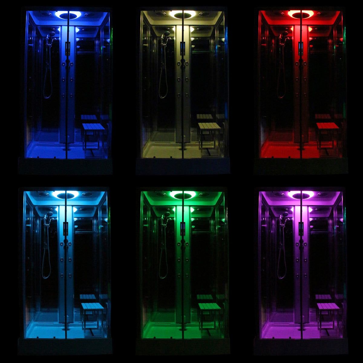 Insignia Diamond 1150 x 850mm Rectangular Steam Shower in 2 Colours